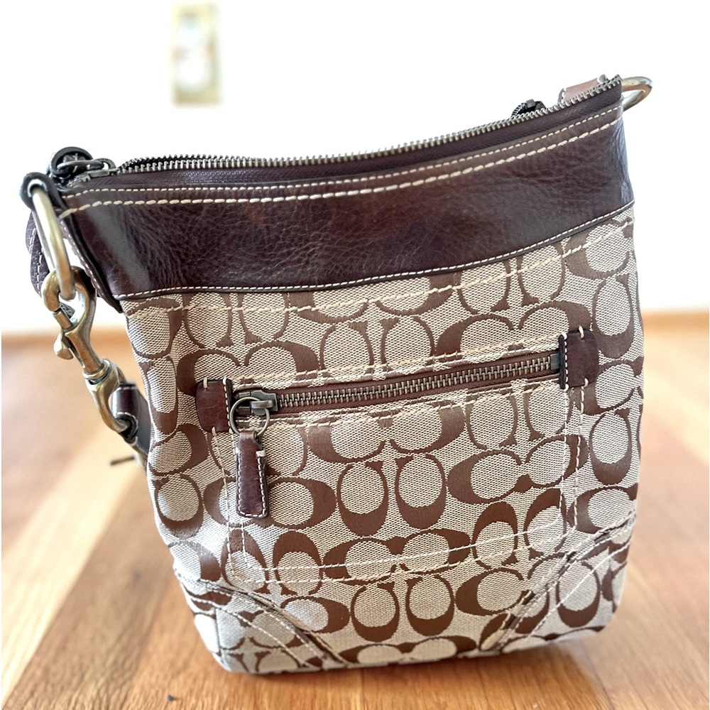 Signature coach crossbody bag